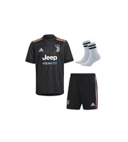 Juventus Ronaldo 21/22 Sezon Retro Siyah Deplasman 3 Lü Set Çocuk Futbol Forması