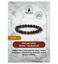 Kaplan Gözü 8mm Doğal Taş Bileklik