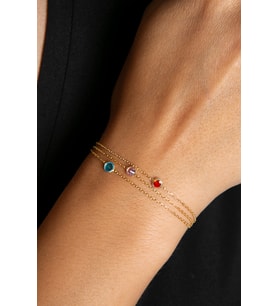 Kadın Renkli Taşlı Trend Model 925 Ayar Bileklik
