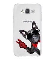 PrintiFy Samsung Galaxy J7 ile Uyumlu 1mm Slim Fit Köpek 2 050e Baskılı Şeffaf  Kılıf