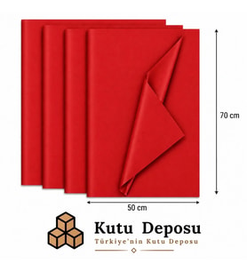 50x70 cm Kırmızı Renk Pelur Kağıt (1KG)
