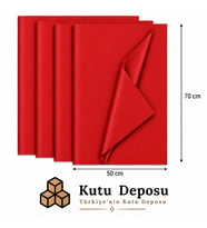 50x70 cm Kırmızı Renk Pelur Kağıt (1KG)