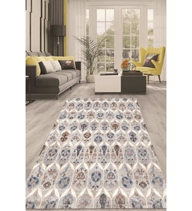 Dijital Kaymaz Taban Yıkanabilir Modern Renkli Salon Halısı Mutfak Halısı Yolluk ND-HT-150 (Gri)