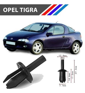 Opel Tigra Davlumbaz Klipsi 1719242 M1696-9 50 Adet