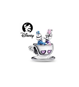 Disney Parks Donald Daisy Duck Çay Fincanı Charm Boncuk 2023 WDW Sevgililer Günü