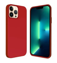 Apple iPhone 13 Pro 6.1'' İçi Kadife Silikon Kılıf Kırmızı