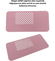 Keçe Masa Üstü Mouse Pad ve Bilgisayar Düzenleyici 70x32 cm – Antibakteriyel Mat, Doğal Keçe Mat, Masa Koruyucu Altlık, Ofis ve Ev için Minimalist Tasarım (açık pembe)