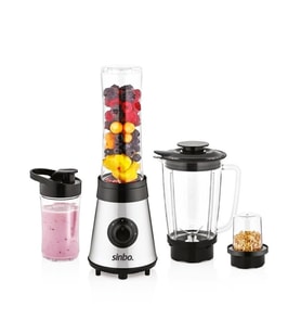 BUZ KIRICI - KAHVE ÖĞÜTÜCÜ HAZNELİ - ŞİŞELİ ÇOK AMAÇLI SMOOTHIE BLENDER 800ML - 500W SHB-3190 (5343)
