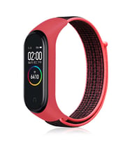 Xiaomi Mi Band 3 Uyumlu Kordon Hasır Örgü Cırt Cırtlı Terletmeyen Zore KRD-03 Kumaş Kayış