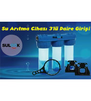 Sulook Bina Girişi 3 Aşama Su Arıtma Seti Kireç Klor Küf Pas Tortu Tutucu Boş (Filtresiz)