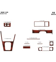 Meriç® Bmw 3 E30 Ön Torpido Kaplama Maun 10 Parça 1985-1994 (Maun)
