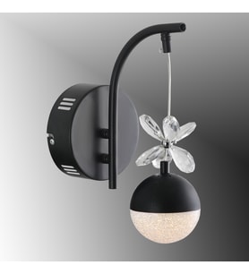 TT099-SY TT Aydınlatma Toplu Taşlı Mat Siyah 3 Renk Modüllü Ledli Aplik