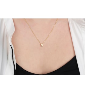 Glorria Gümüş 3 Boyutlu Minimalist Ş Harfi Kolye (Çok Renkli)