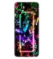 Vivo Y15S Y32 Y33S Y51 Y53S Kılıf Desemli Silikon Butterfly Neon 1684