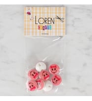 Loren Crafts 8 li Pembe Düğme - 0715