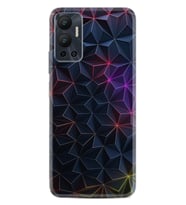 Infınix Hot 12 Kılıf Silikon Desen Özel Seri Renkli Prizmalar 1783