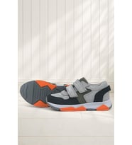 Rakerplus Hakiki Deri Gri Siyah Çocuk Sneakers Spor Ayakkabı