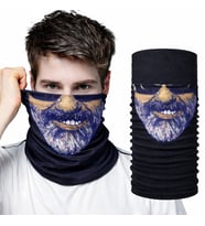 Sakallı Yüz Desenli Baf Buff – Çok Amaçlı Boyunluk &amp; Maske 1 No