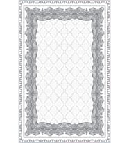 Eliana Home Baskılı, Yıkanabilir Kaymaz Taban Salon Halısı LNA0120-SD701 100x150 cm (Beyaz)