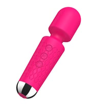 Fastieshop Mini Güçlü Şarjlı Pembe Wand Masaj Vibratörü - 15 cm