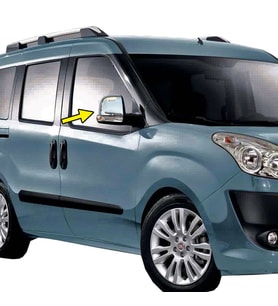 Fiat Doblo Krom Ayna Kapağı 2010 - 2014 Arası Paslanmaz Çelik