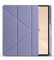 Huawei Matepad 12X Uyumlu Kılıf Zore Tri Folding Kalem Bölmeli Standlı Kılıf (Mor)
