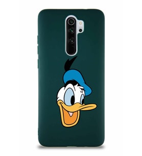 Xiaomi Redmi Note 8 Pro Soft Premier Kapak Donald Duck-A Tasarımlı Silikon Kılıf - Yeşil (Şeffaf)