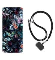 Xiaomi Redmi 12C Kılıf Resimli Boyun Askılı İpli Desenli Silikon Great Flowers 1304