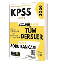 2026 KPSS Genel Yetenek Genel Kültür Lisans Tüm Dersler Soru Bankası Çözümlü Tasarı Yayınları