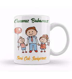 Babalar Günü Babaya Hediye 05 Kupa Bardak Porselen