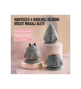 RELAXUS 4 Başlıklı Kulunç Kırıcı Vücut Masaj Aleti – Şarjlı  2 Kademe Isıtmalı, 3 Masaj Modlu