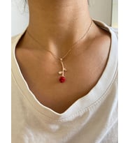 Yaprak Gül Kolye 925 ayar gümüş