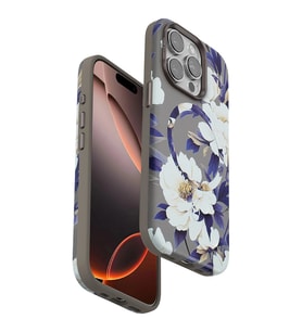 iPhone 14 Pro Max Flower Series Magsafe Kapak - Gri