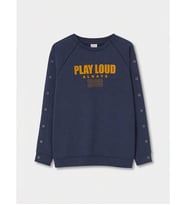 LCW Limitless Lacivert Baskılı Kolay Giyilebilir Erkek Çocuk Sweatshirt