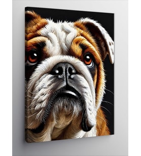 Kanvas Tablo Bulldog Portresi