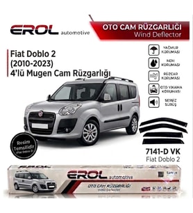 Fiat Doblo 2 (2010-2023) 4'lü Mugen Cam Rüzgarlığı