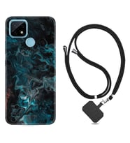 Realme C11 C21 C21Y C25Y C11 2021 Kılıf Boyun Askılı Silikon Colorful Abstract 1384