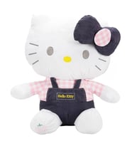 Peluş Hello Kitty Tulumlu Fiyonklu Büyük Boy Peluş 50 cm Pelüş
