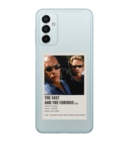 Samsung Galaxy M14 Uyumlu Hızlı ve Öfkeli Minimalist Poster Desenli Şeffaf Telefon Kılıfı