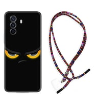 Huawei Nova Y70 Y90 Nova 9 SE  Kılıf Boyun Asklı Rasta Silikon Black Eyes 1644
