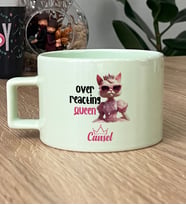 Kişiye Özel Over Reacting Queen Hediye Pastel Fincan Arkadaşa Hediye (Yeşil)