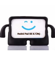 Xiaomi Redmi Pad SE 8.7inç Kılıf Çocuklara Özel Silikon Case (Siyah)