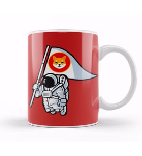 Shiba Inu Coin To The Moon SHIBARMY Kupa Bardak Porselen