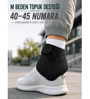 M Beden Topuk Çorabı 40-45 Numara Ayarlanabilir Cırtlı Topuk Destekleyici