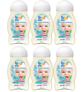 Uni Baby Bebek Saç ve Vücut Şampuanı 200ML Klasik (6 Lı Set)