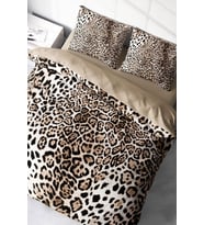 Leopar Çift Kişilik Nevresim Takımı Özel Dokuma Pamuk Saten Classical Leopard