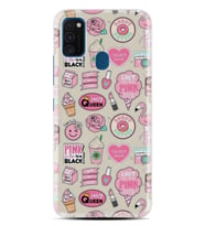 Samsung M21 M22 M23 M30 M31S M32 Kılıf Desenli Silikon Donut Flamingo 1415