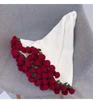trend çiçekli battaniye, şal buket battaniye , buketli şal , buketli battaniye , buket şal 70-80 cm (Kırmızı)