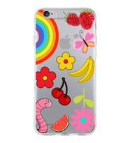 PrintiFy Apple  iPhone 6S ile Uyumlu 1mm Slim Fit Water Color 5 Baskılı Şeffaf  Kılıf