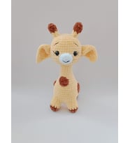 Sarı Tatlı Zürafa Amigurumi Organik Oyuncak